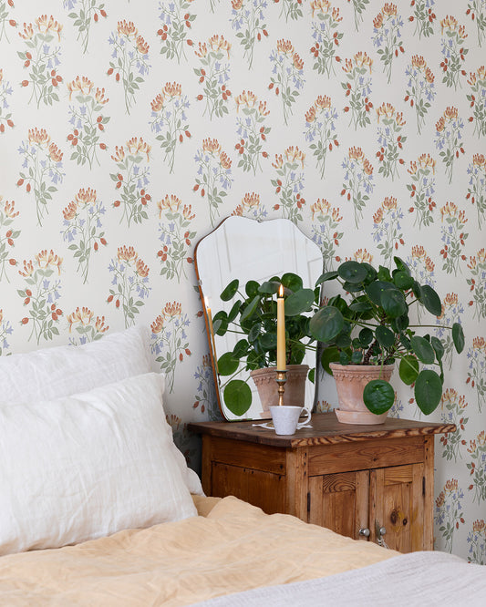 Midbec Tapete - Kaprifol - Weiß 12306