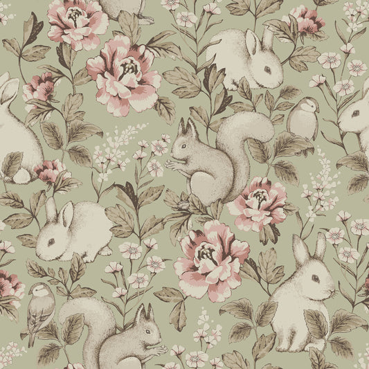 Borastapeter Behang - Magic Forest - Groen