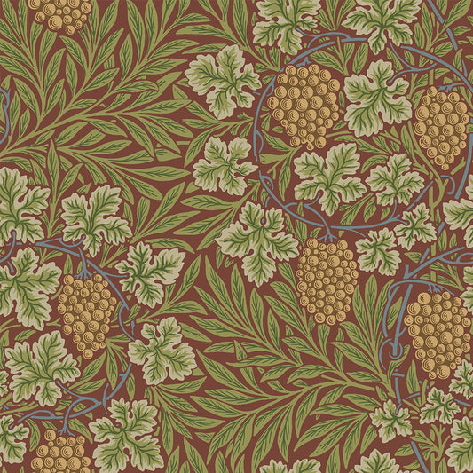 William Morris Tapete - Weinrebe - Terrakotta