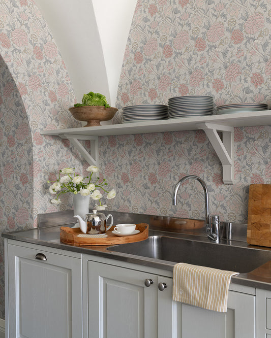 William Morris Tapete - Cray - Pink