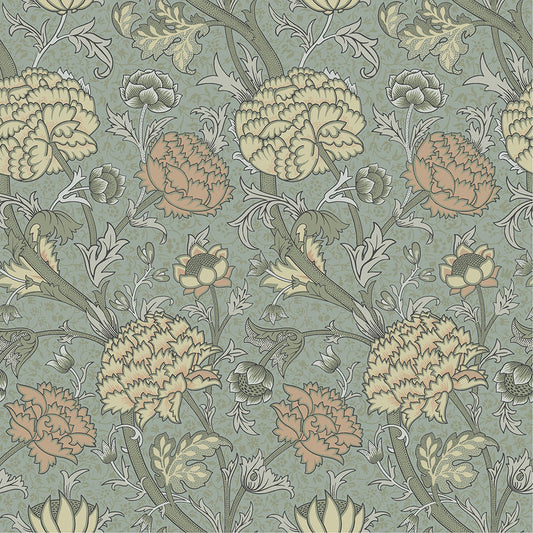 William Morris Tapete - Cray - Grau-Blau