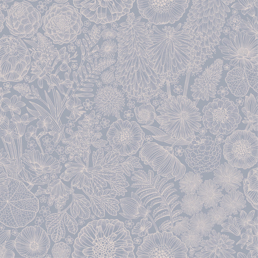 Summer Gray Wallpaper - August - Blue