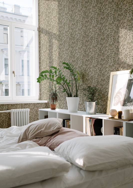 Summer Gray Behang - Dagma - Groen