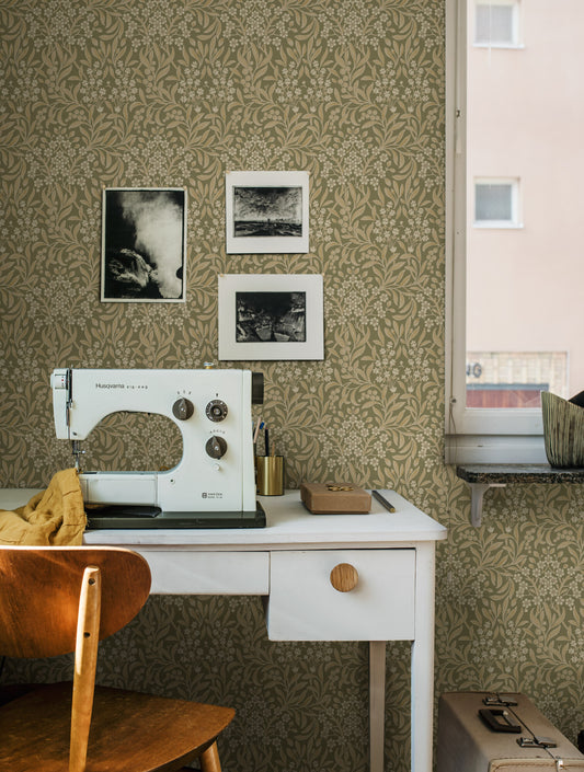 Borastapeter Wallpaper - Kryddhyllan 4183 - Olive Green