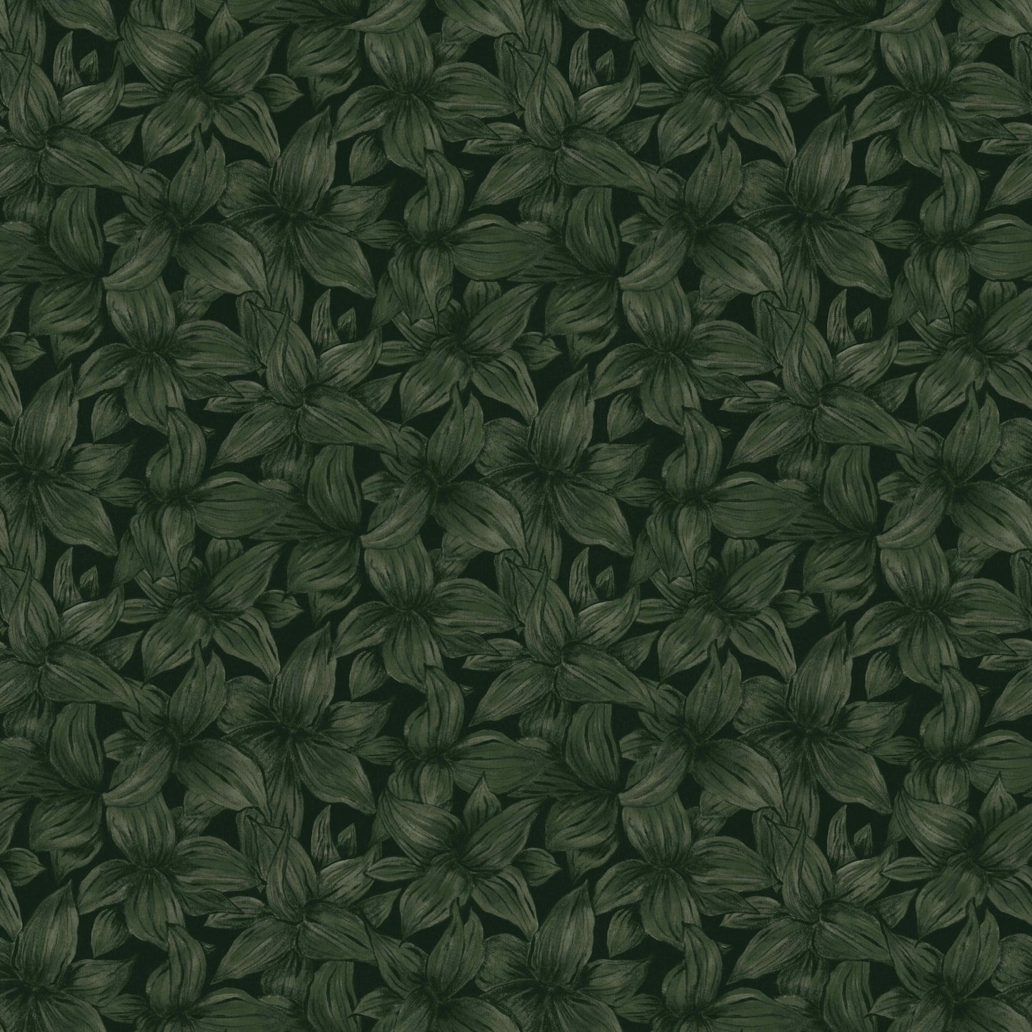 Summer Gray Wallpaper - Folia - Deep Green