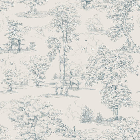 Sandberg Behang - Montfort Indigo Blauw