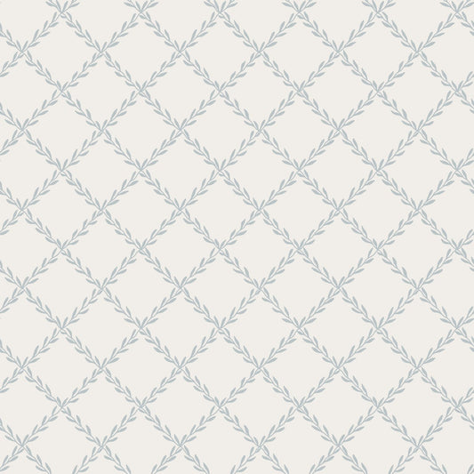 Sandberg behang - Trellis, mistig blauw