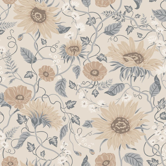 Sandberg Wallpaper - Solveig - Misty Blue