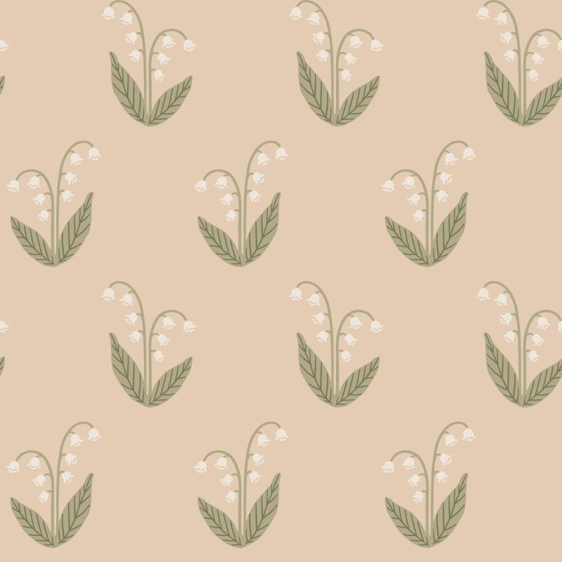 Sandberg Tapete - Lilly, Terrakotta - S10635