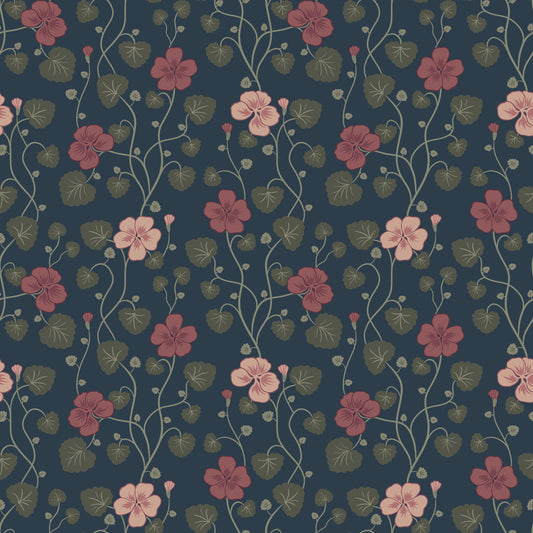 Summer Gray Wallpaper - Hallie - Midnight