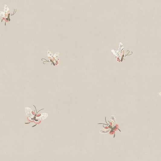 Sandberg Wallpaper - Butterflies - Sandstone