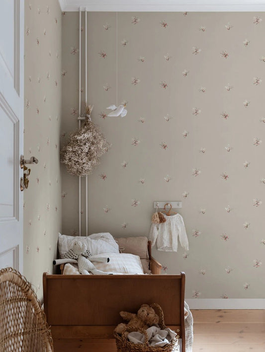 Sandberg Wallpaper - Butterflies - Sandstone
