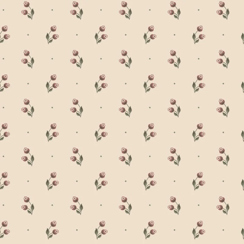Sandberg Wallpaper - Siv - Burgundy