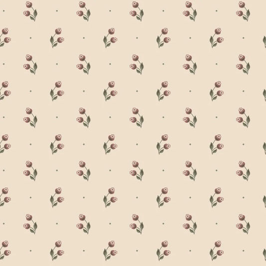 Sandberg Wallpaper - Siv - Burgundy