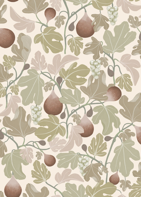 Summer Gray Tapete - Feigen - Beige