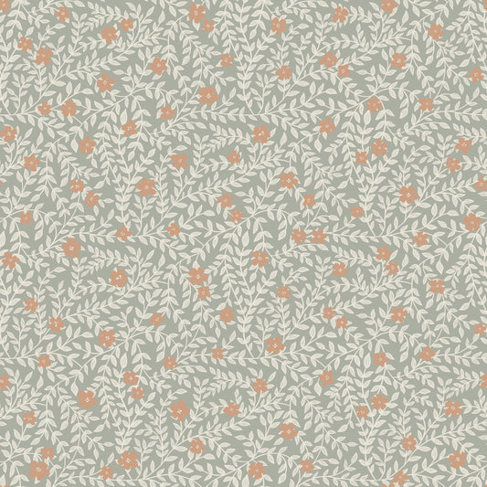 Summer Gray Behang - Lief - Misty Blue