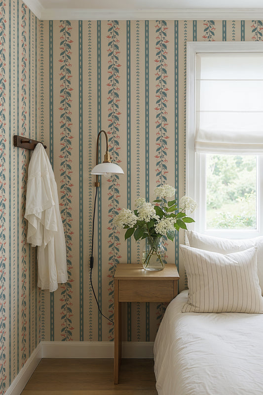 Wallpaper Stripes - Luna - Navy