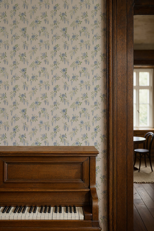 Summer Gray Tapete - Thirza - Blau