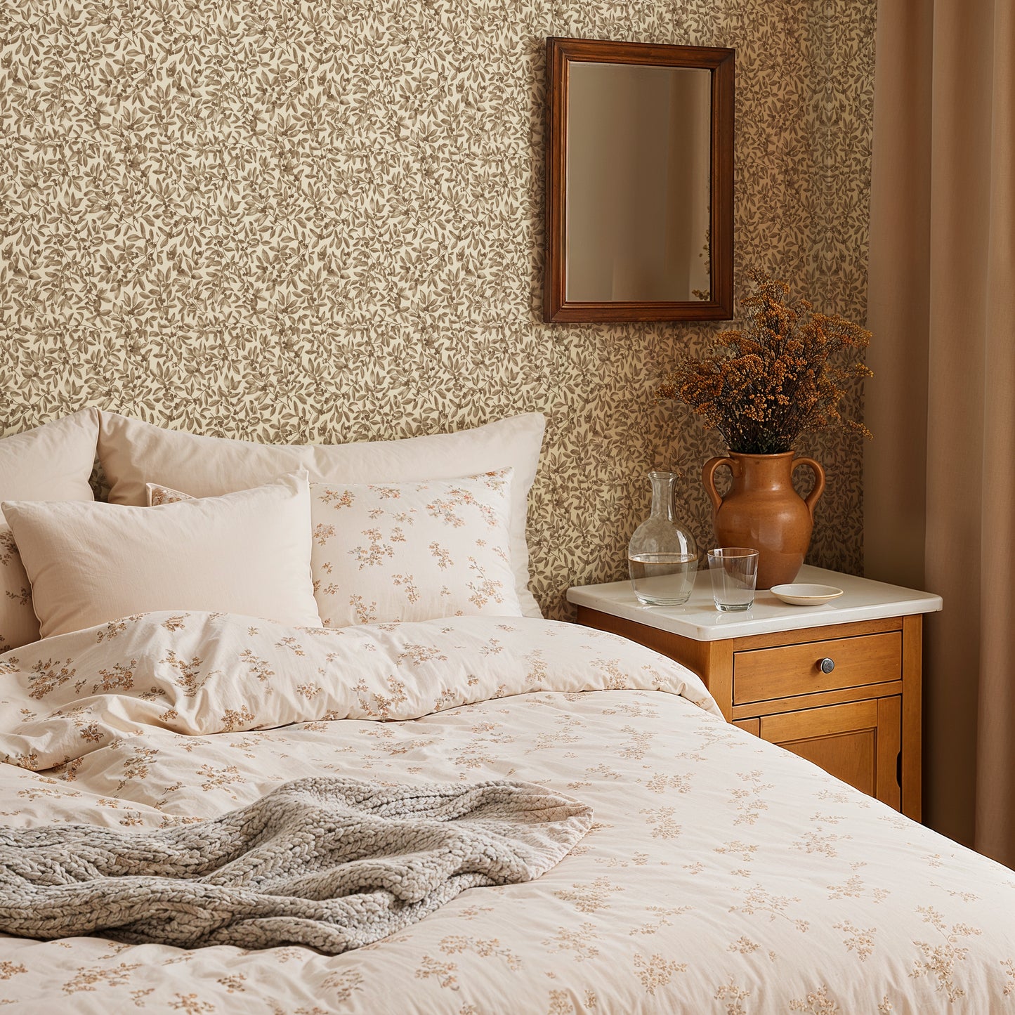 Summer Gray Wallpaper - Junia - Warm Linen