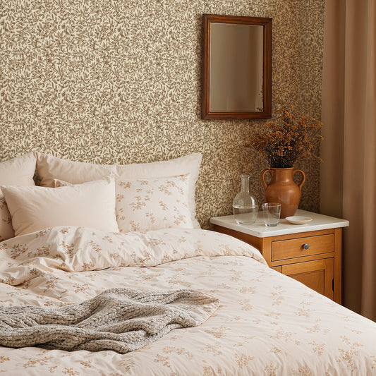 Summer Gray Wallpaper - Junia - Warm Linen