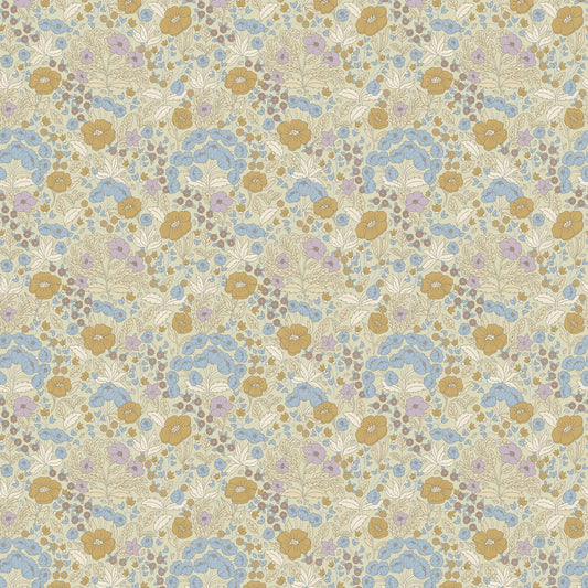 Papier peint Summer Gray - Doris - Lilac & Mustard (VENTES)