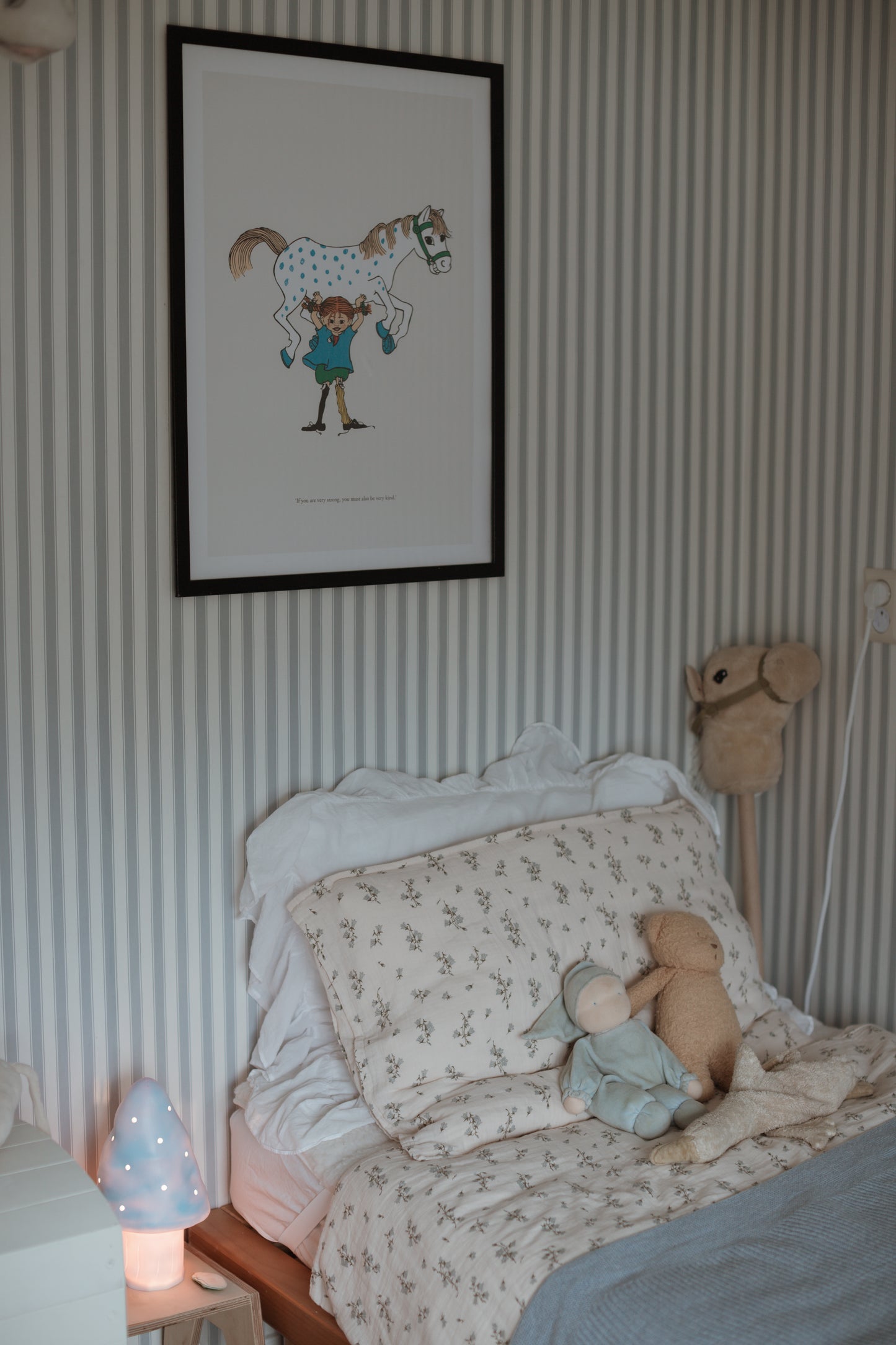 Behang Strepen - Frans - Blauw
