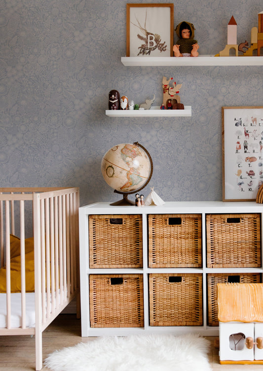 Summer Gray Wallpaper - August - Blue