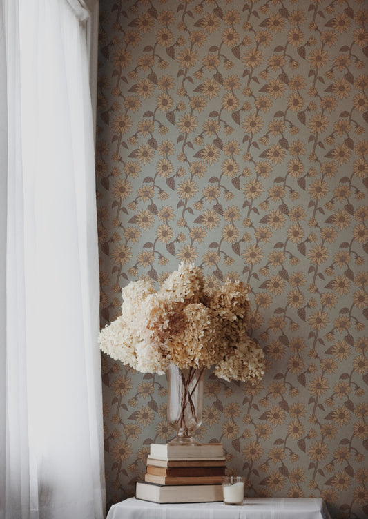 Summer Gray Wallpaper - Sunflowers - Sky