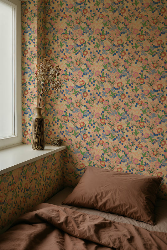 Summer Gray Wallpaper - Lola, Petit - Peach