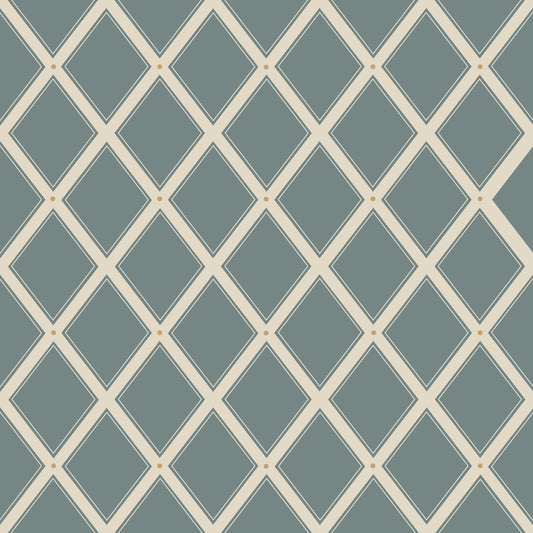 Summer Gray Tapete - Gitter - Blau