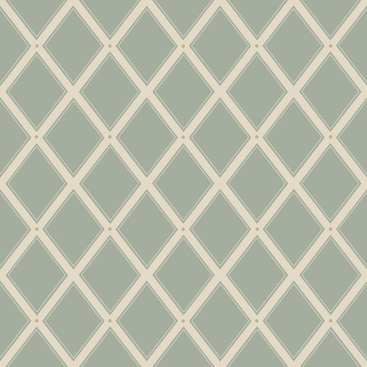 Summer Gray Tapete - Gitter - Grün