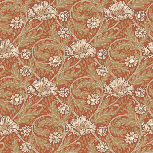 Midbec Wallpaper - Esther Garden - Orange with beige leaves