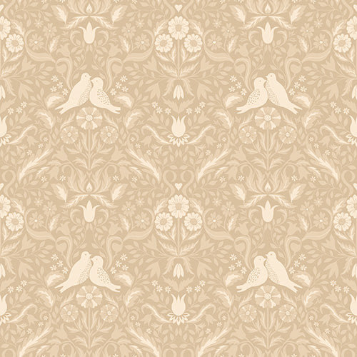 Midbec Wallpaper - Birds & Flowers 'Niki' - Apricot