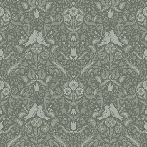 Midbec Wallpaper - Birds & Flowers 'Niki' - Green