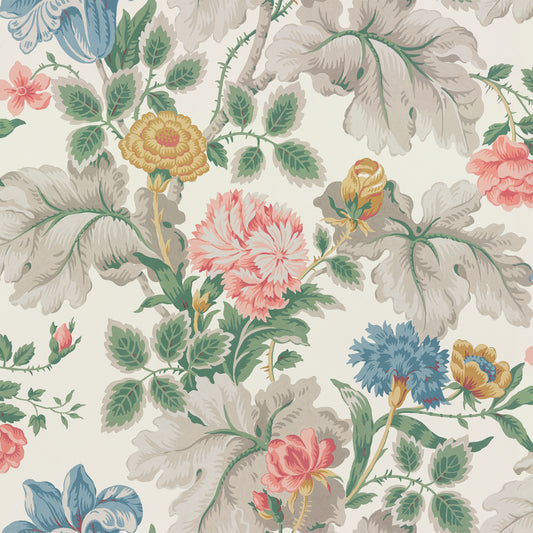 Borastapeter Wallpaper - Carnation Garden - White Background