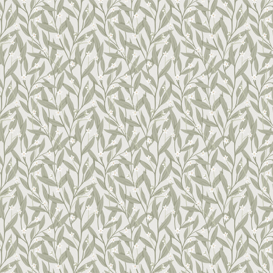 Summer Gray Wallpaper - Anemone - Light Green