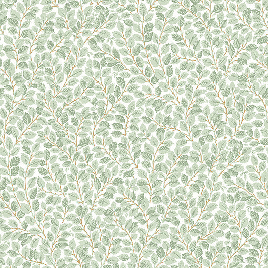 Bloemenbehang - Hazel - Lichtgroen