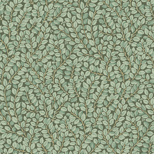 Bloemenbehang - Hazel - Donkergroen