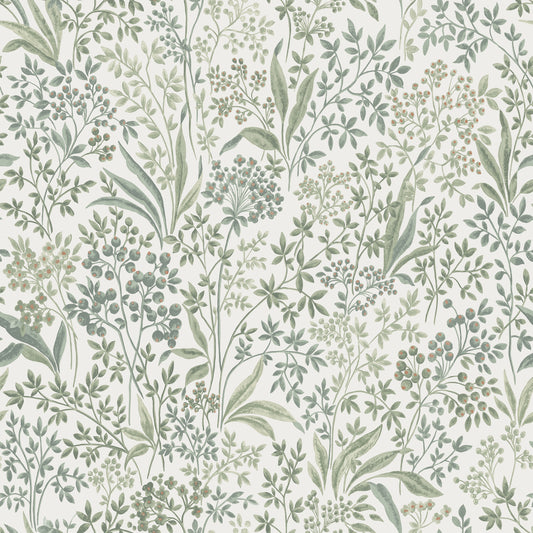 Borastapeter Behang - Nocturne 2026 - Groen & Wit