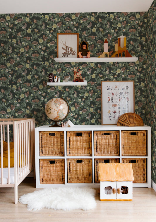 Kinderzimmer Tapete - Wald Wiegenlied - Kiefer