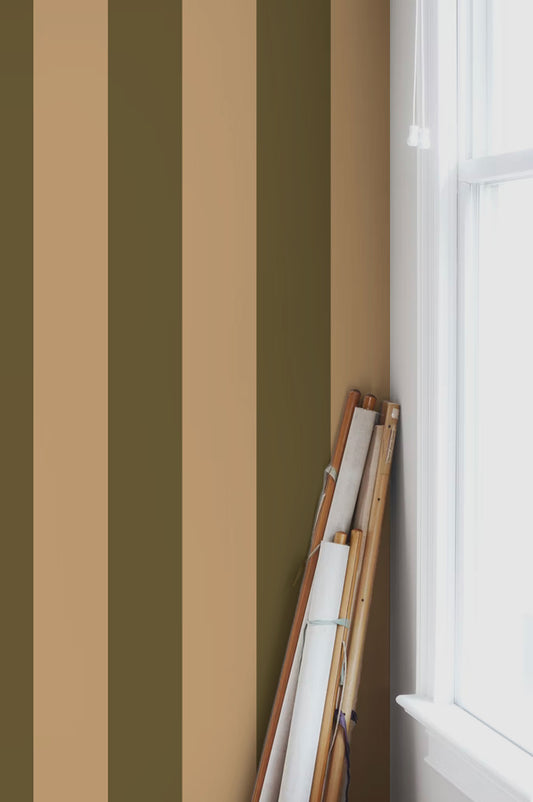 Tapetenstreifen - Ryde - Grün & Beige