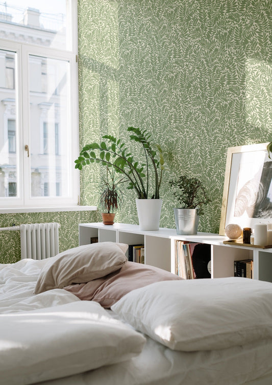 Bloemenbehang - Florence - Groen